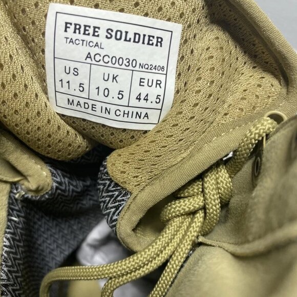 NEW FREE SOLDIER Men’s Tactical Desert Boots – Tan – Size 11.5 – Lace-Up - Picture 6 of 6